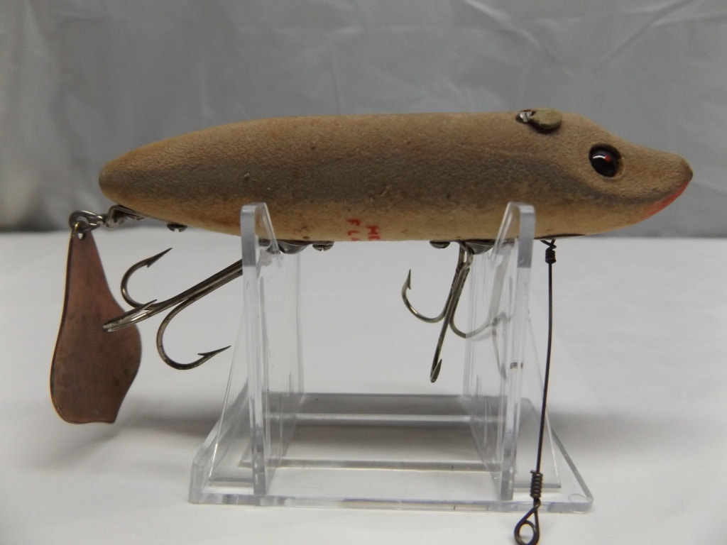 Vintage Heddon Musky Mouse Flaptail Wooden Fishing Lure 5
